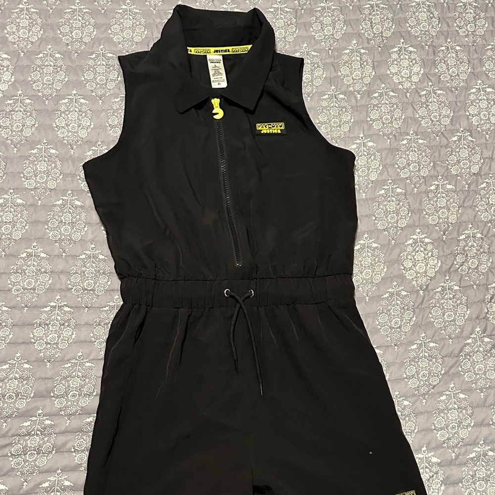 Justice Black Kids One Piece with Yellow Details